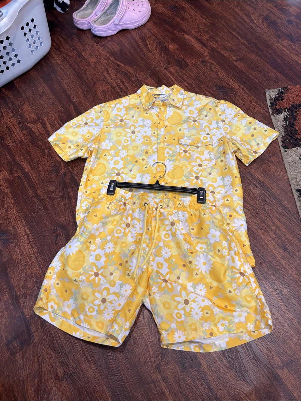 Free Planet Yellow & White Floral Short Set